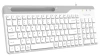Клавиатура A4Tech Fstyler FK25 белый/серый USB slim