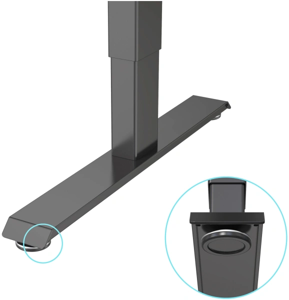 Стол для компьютера Cactus CS-ED-BBK столешница МДФ черный каркас черный