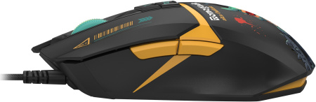 Мышь A4Tech Bloody W63 Max Renegade черный/рисунок оптическая (120000dpi) USB