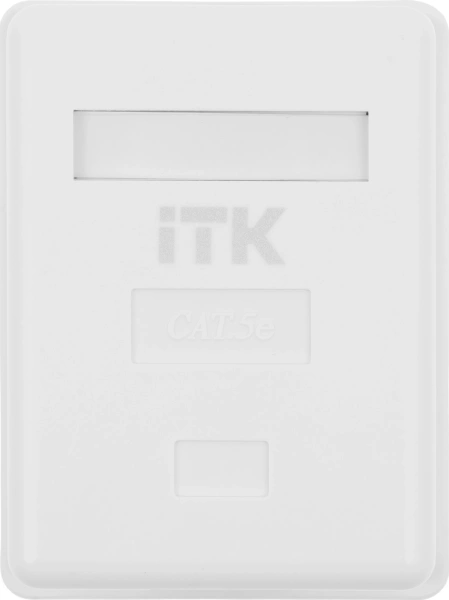 Розетка ITK CS2-1C5EU-12 настен.RJ45 1 кат.5E UTP бел.