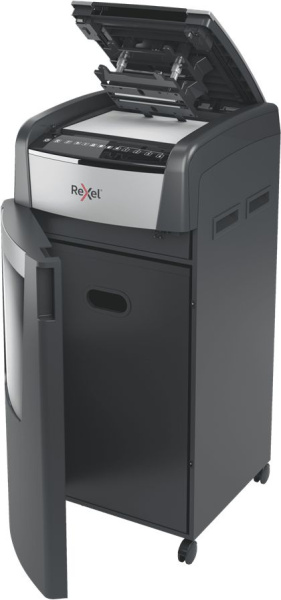 Шредер Rexel Optimum AutoFeed 600X черный с автоподачей (секр.P-4) фрагменты 600лист. 110лтр. скрепки скобы пл.карты