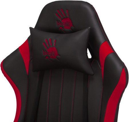 Кресло игровое A4Tech Bloody GC-990 черный/красный эко.кожа крестов. металл