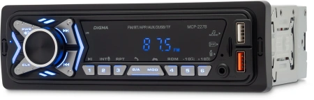 Автомагнитола Digma MCP-227B 1DIN 2x45Вт 2