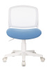 Кресло детское Бюрократ CH-W296NX белый TW-15 сиденье голубой 26-24 сетка/ткань крестов. пластик пластик белый
