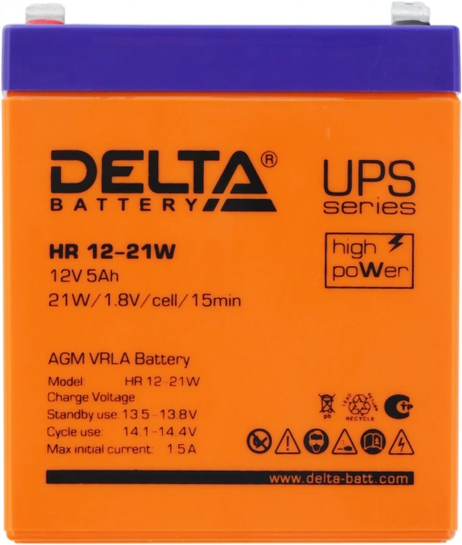 Батарея для ИБП Delta HR 12-21 W 12В 5Ач