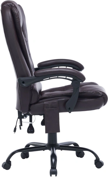 Кресло Cactus с вибромассажем CS-CHR-OC03M-BR темно-коричневый эко.кожа с подголов. крестов.