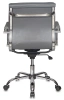 Кресло руководителя Бюрократ CH-993-Low серый эко.кожа низк.спин. крестов. металл хром