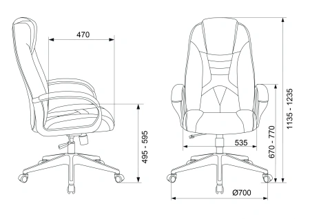 Кресло игровое Zombie 8 черный/оранжевый эко.кожа крестов. пластик