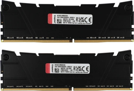 Память DDR4 2x32GB 3200MHz Kingston KF432C16RB2K2/64 Fury Renegade Black RTL Gaming PC4-25600 CL16 D