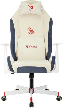 Кресло игровое A4Tech Bloody GC-830 белый с подголов. крестов. пластик белый пластик черный/белый