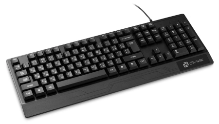 Клавиатура Оклик 115M черный USB (подставка для запястий) (1678098)