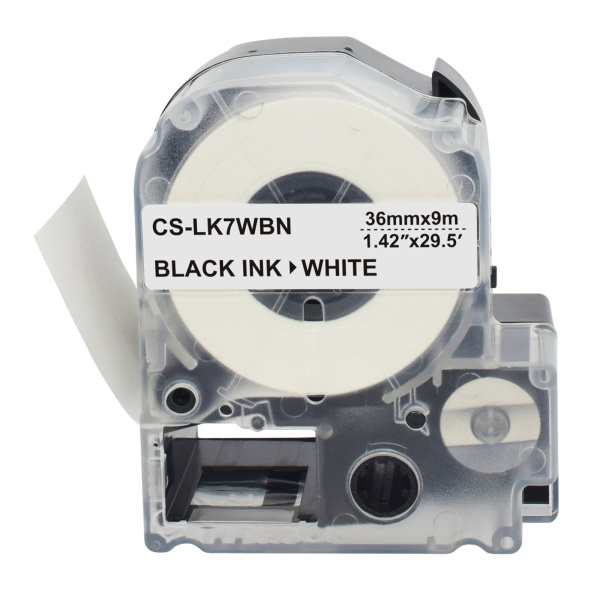Картридж ленточный Cactus CS-LK7WBN LK-7WBN черный на белом для Epson LW1000P/Z700/Z900