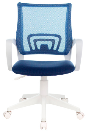 Кресло Бюрократ CH-W695NLT темно-синий TW-05N TW-10N сетка/ткань крестов. пластик пластик белый