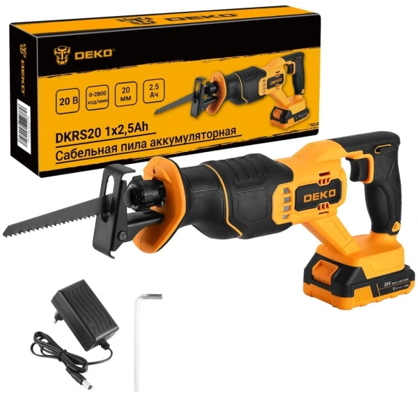 Сабельная пила Deko DKRS20 20Вт аккум. 2800ход/мин (085-1127)