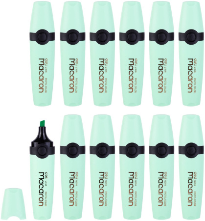 Текстовыделитель Deli EU356-GN Macaron скошенный пиш. наконечник 1-5мм мятный