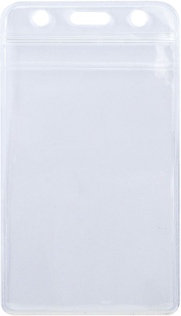 Бейдж для пропуска Deli E5759 68х118мм вертикальный без крепления ПВХ прозрачный (упак.:10шт)