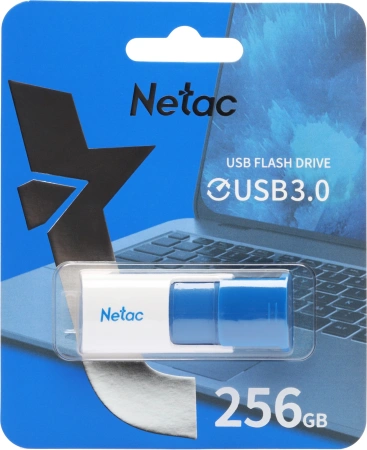 Флеш Диск Netac 256Gb U182 NT03U182N-256G-30BL USB3.0 синий/белый