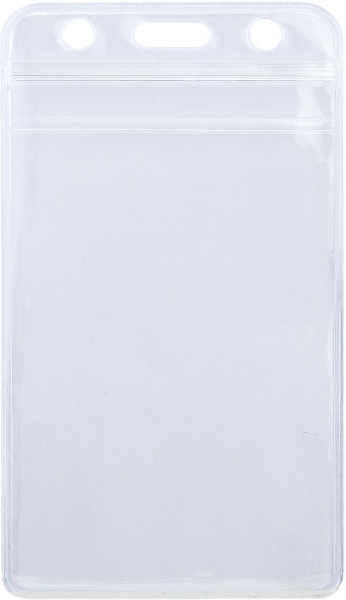 Бейдж для пропуска Deli E5759 68х118мм вертикальный без крепления ПВХ прозрачный (упак.:10шт)