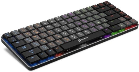 Клавиатура Оклик K615X механическая серый/серебристый USB slim Multimedia for gamer LED (1934413)