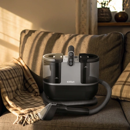 Пылесос паровой Kitfort КТ-5323 1700Вт черный/серый