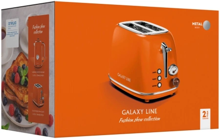 Тостер Galaxy Line GL 2921 900Вт оранжевый
