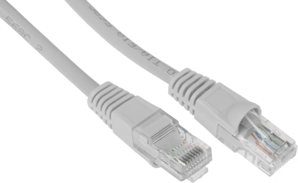 Патч-корд KingPrice KP-PC-c5e-2m-g 1Гбит/с UTP 4 пары cat.5E CCA molded 2м серый RJ-45 (m)-RJ-45 (m)