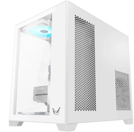 Корпус Formula Crystal Z5 TG белый без БП mATX 11x120mm 2xUSB2.0 1xUSB3.0 audio bott PSU