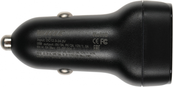 Автомобильное зар./устр. Wiiix UCC-7-2-08 3A+2A (PD+QC) USB-C/USB-A универсальное черный