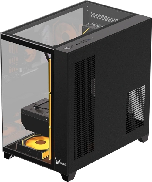 Корпус Formula Crystal Z9 FLOE черный без БП ATX 2xUSB3.0 audio bott PSU