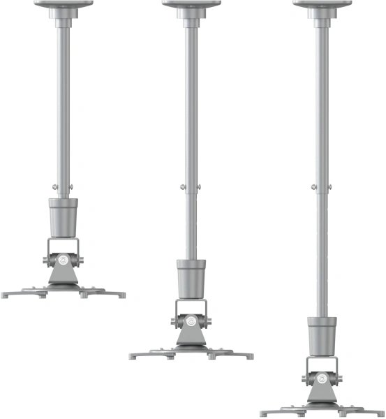 Кронштейн для проектора Cactus CS-VM-PR01L-AL серебристый макс.10кг потолочный поворот и наклон