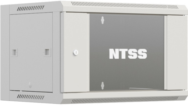Шкаф коммутационный NTSS Премиум (NTSS-W18U6045GS-2) настенный 18U 600x450мм пер.дв.стекл 60кг серый