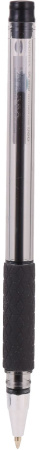 Ручка шариков. Deli Arrow EQ01620 прозрачный/черный d=0.7мм черн. черн. резин. манжета