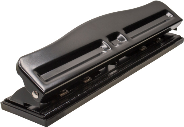 Дырокол Silwerhof 392035-02 макс.:12лист. металл черный отв.:4