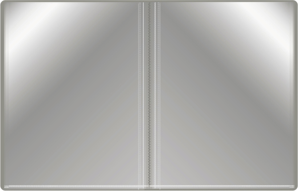 Папка с 80 прозр.вклад. Бюрократ -BPV80GREY A4 пластик 0.8мм торц.карм с бум. встав серый