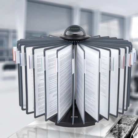 Демосистема Brauberg 231237 для рекламных материалов пластик настольная серый/чёрный 30п