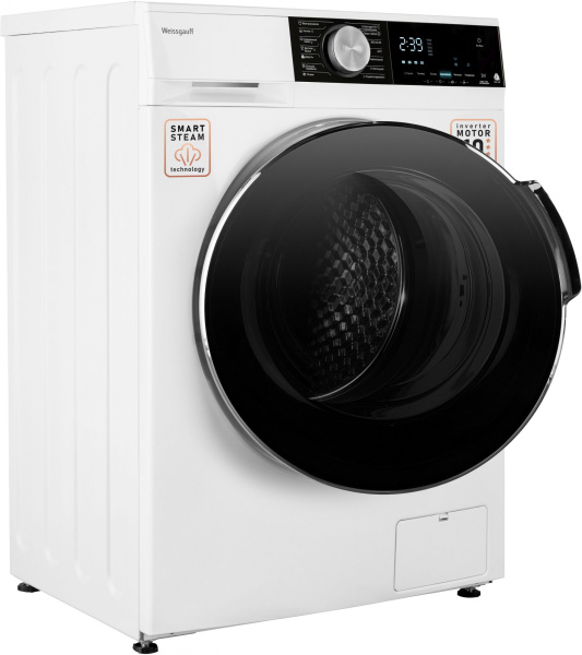 Стиральная машина Weissgauff Premium WMD 47148 DC Inverter Steam класс: A загр.фронтальная макс.:8кг (с сушкой) белый инвертер