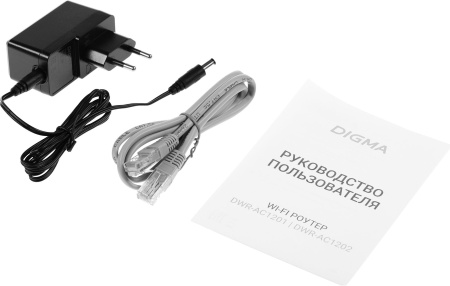 Роутер беспроводной Digma DWR-AC1201 AC1200 10/100BASE-TX черный