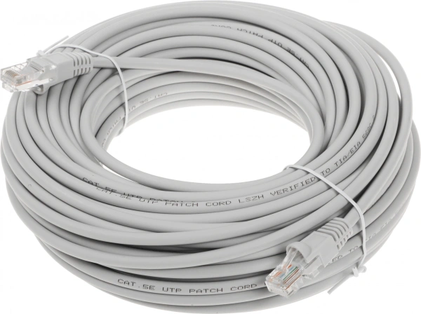 Патч-корд Buro UTP-5E-25M-G-LSZH UTP cat.5E 25м серый RJ-45 (m)-RJ-45 (m)