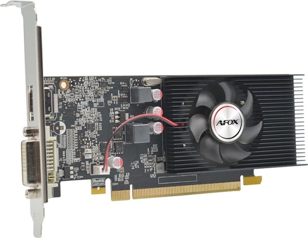 Видеокарта Afox PCI-E AF1030-2048D5L7 NVIDIA GeForce GT 1030 2Gb 64bit GDDR5 1228/6000 DVIx1 HDMIx1 HDCP Ret low profile