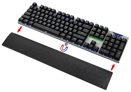 Клавиатура Оклик 935G RAGNAR механическая черный USB Multimedia for gamer LED (подставка для запястий)