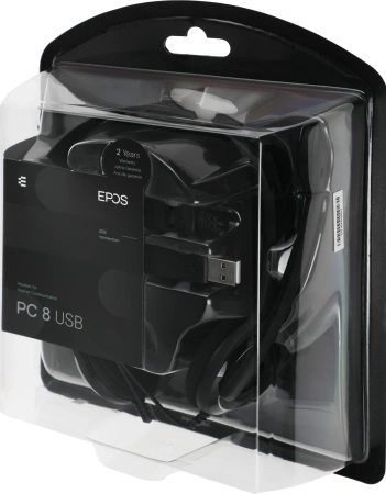 Наушники с микрофоном Epos Sennheiser PC 8 USB черный 2м накладные USB оголовье (1000432)