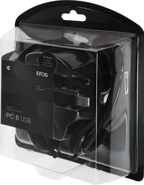 Наушники с микрофоном Epos Sennheiser PC 8 USB черный 2м накладные USB оголовье (1000432)