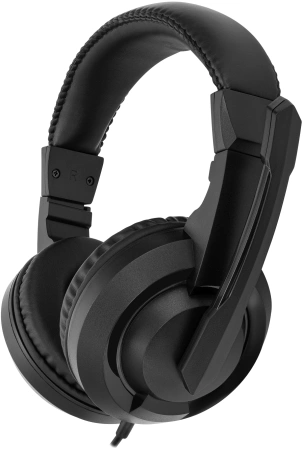 Наушники с микрофоном Оклик HS-L315G черный 1.8м накладные USB оголовье (2007552)