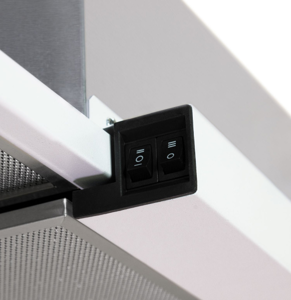 Вытяжка встраиваемая Lex Honver 2M 600 WHITE белый управление: кнопочное (2 мотора)