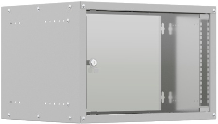 Шкаф коммутационный NTSS Lime (NTSS-WL6U5560GS) настенный 6U 550x600мм пер.дв.стекл несъемн.бок.пан.