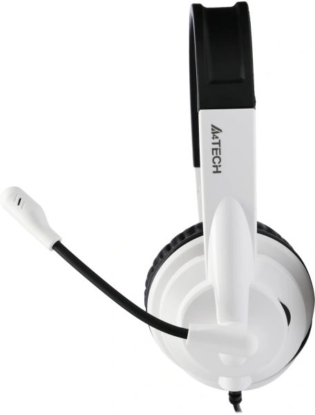 Наушники с микрофоном A4Tech HS-10 черный/белый 2м накладные оголовье (HS-10/3.5MM PLUG/BLACK + WHITE)