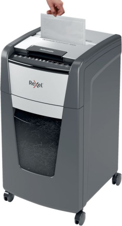 Шредер Rexel Optimum AutoFeed 300X черный с автоподачей (секр.P-4) фрагменты 300лист. 60лтр. скрепки скобы пл.карты