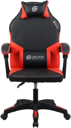 Кресло игровое Оклик Spirit черный/красный сиденье черный/красный искусст.кожа/сетка с подголов. кре