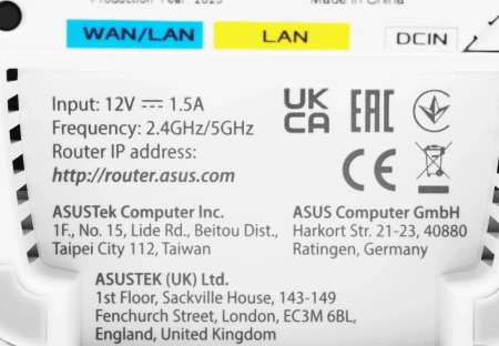 Бесшовный Mesh роутер Asus ZenWiFi XD5 (XD5 (W-2-PK)) AX3000 10/100/1000 белый комп.:устройство/креп
