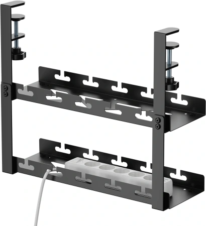 Кабель-канал Cactus CS-CM-400-2BK для столов 40x13.4x34.2см черный